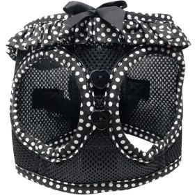 American River Choke Free Dog Harness (Color: Black and White Polka Dot Ruffle, size: 2X-Large)