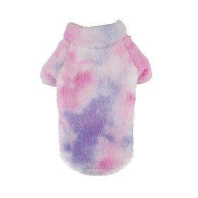 Soft Plush Pullover (Color: Tie-Dye Pink & Purple, size: 2XL)